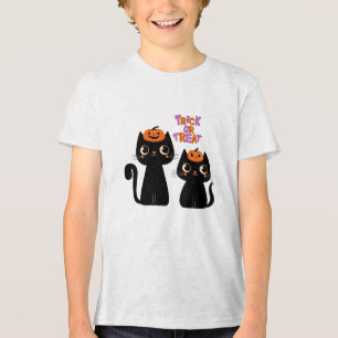 Camiseta Triblenda Halloween/otoño/otoño/otoño/calabaza/gato