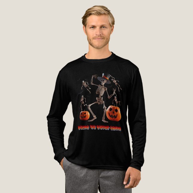 Camiseta Triblenda Halloween Skeleton & Pumpkin T-Shirt - Famoso Guay (Anverso Completo)