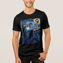 Halloween Starry Night Black Cat Comma La Kamala