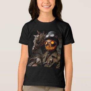 Camiseta Triblenda Halloween Steampunk Jack-O-Lantern Horseman