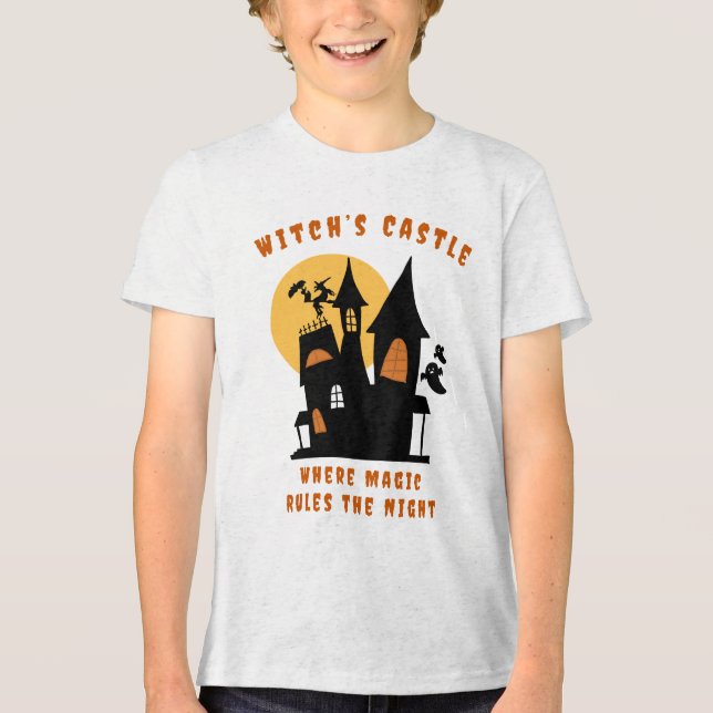 Camiseta Triblenda Halloween Witch's Castle Kids T-Shirt Magic Night (Anverso)