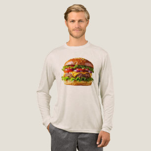 Camiseta Triblenda Hamburguesa con queso apetitosa de SlipperyJoe cru