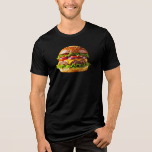 Camiseta Triblenda Hamburguesa con queso apetitosa de SlipperyJoe cru