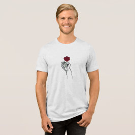 Camiseta Triblenda Hand Holding Rose Minimal Art Men’s T-Shirt