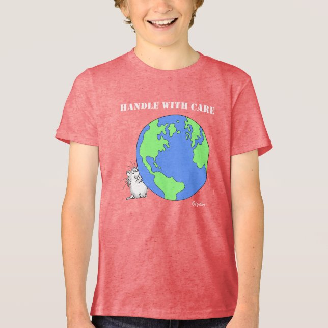 Camiseta Triblenda HANDLE CON CARE Boynton Cat (Anverso)