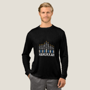 Camiseta Triblenda Hanukkah Festividad Judía Menorah Jew