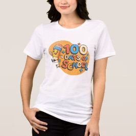 Camiseta Triblenda Happy 100 Days of School Celebration Retro 