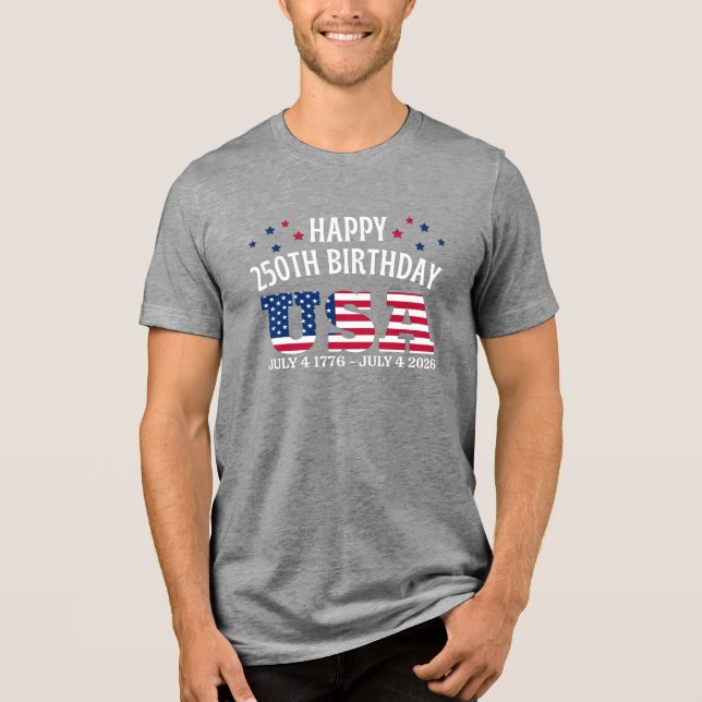 Camiseta Triblenda Happy 250th birthday USA (Anverso)