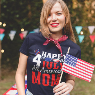 Camiseta Triblenda Happy 4th July all american Mom - 4th July