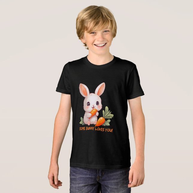 Camiseta Triblenda Happy Bunny with Carrot (Anverso Completo)