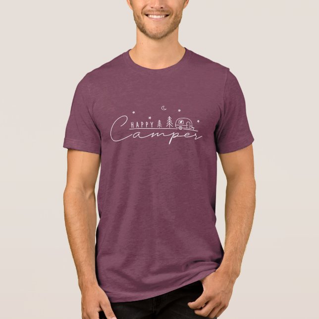 Camiseta Triblenda Happy Camper Silhouette (Anverso)
