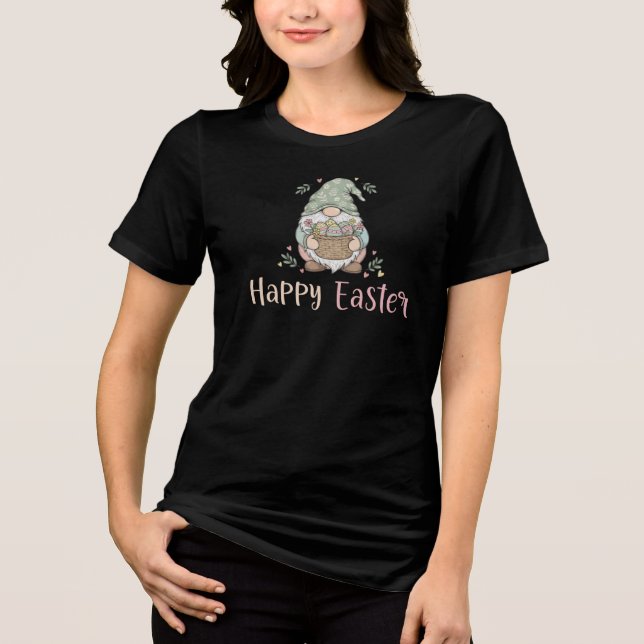 Camiseta Triblenda Happy Easter, Spring Holiday  (Anverso)