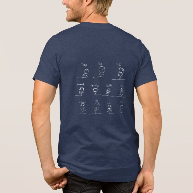 Camiseta Triblenda Happy Feelings Tee - Adulto Tri-Blend (Reverso )