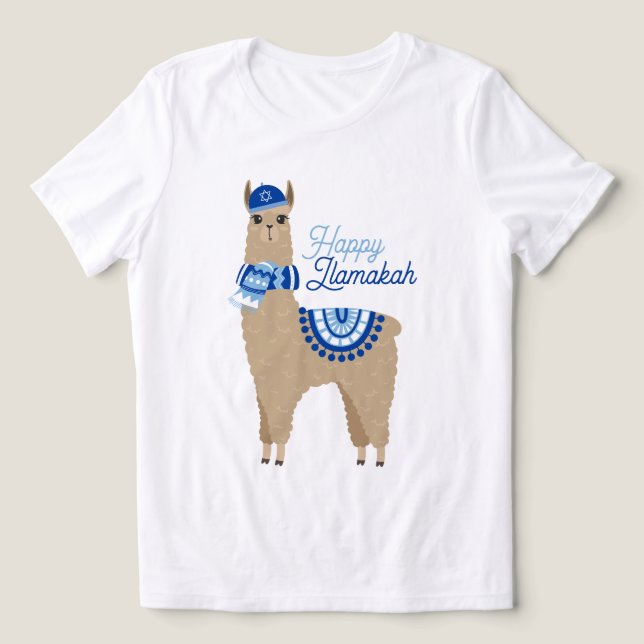 Camiseta Triblenda Happy Llamakah Funny Hanukkah (Diseño delantero )