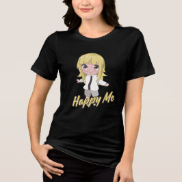 Camiseta Triblenda Happy Me Chibi-Anime