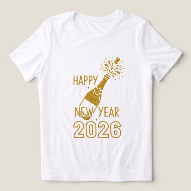 Camiseta Triblenda Happy New Year 2026 Glitter Sweatshirts for Women (Diseño delantero )