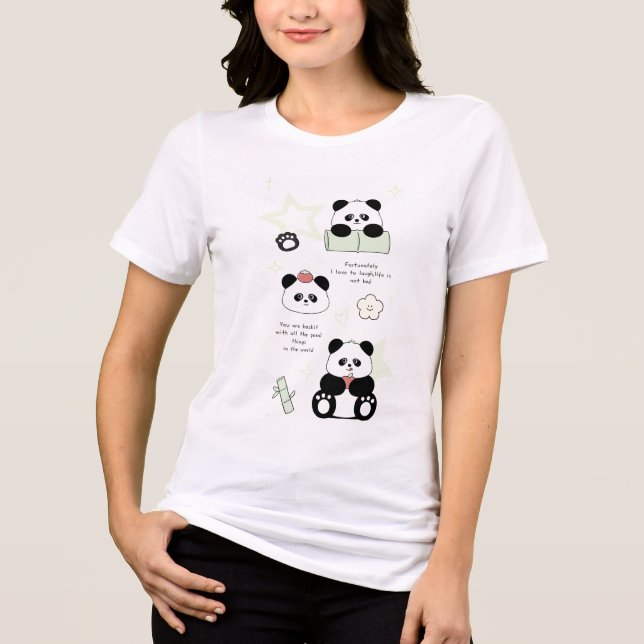 Camiseta Triblenda Happy Panda Life (Anverso)