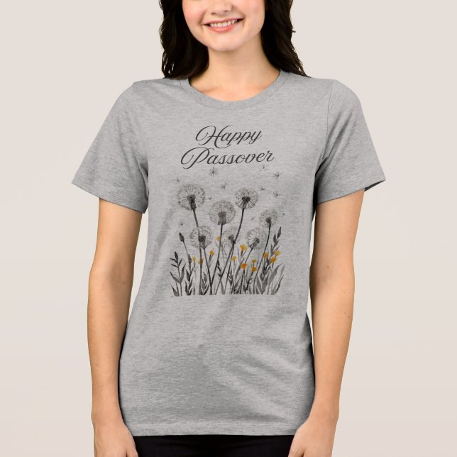 Camiseta Triblenda "Happy Passover" dandelion T-Shirt (Anverso)