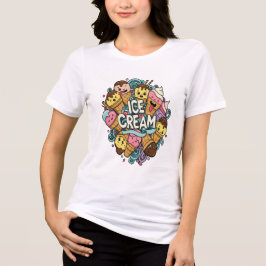 Camiseta Triblenda Happy Scoops Doodle Graphic Tee