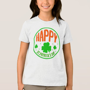 Camiseta Triblenda Happy St. Patrick's Day Circle Design-63501