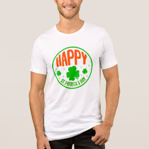 Camiseta Triblenda Happy St. Patrick's Day Circle Design-63501