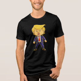 Camiseta Triblenda Happy Trump Lapel Pin Meme Angry Trump Pop Art