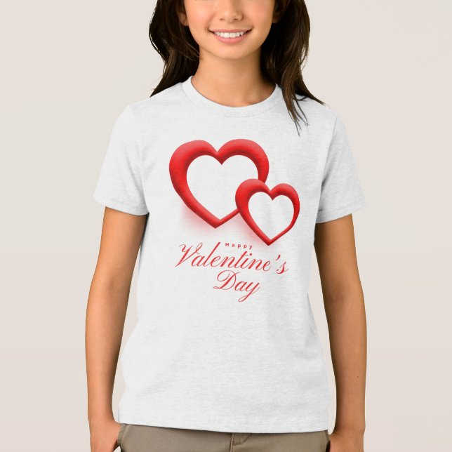 Camiseta Triblenda Happy Valentine’s Day Heart Love Design-23540 (Anverso)