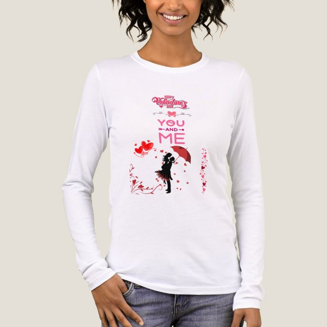 Camiseta Triblenda Happy Valentine’s Day – You and Me Romantic Love (Anverso)