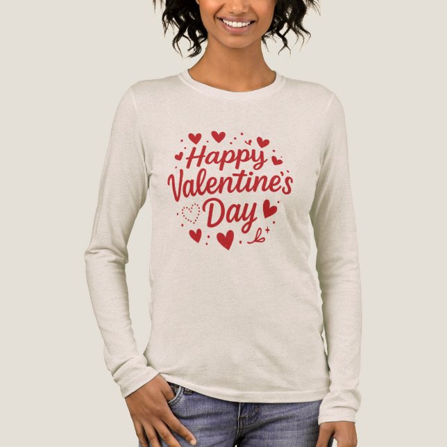 Camiseta Triblenda Happy Valentine's Day  (Anverso)
