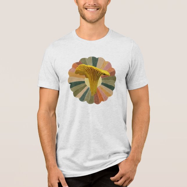 Camiseta Triblenda Happy Yellow Chanterelle Mushroom (Anverso)