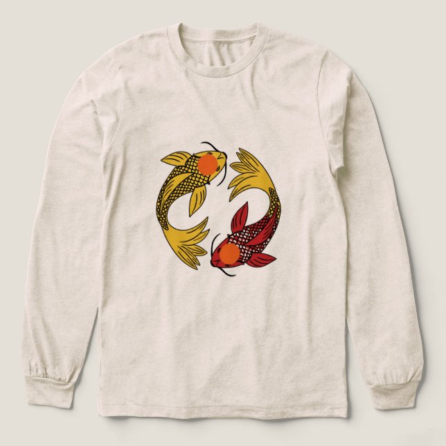 Camiseta Triblenda Harmony T-Shirt, Japanese koi fish (Diseño traserp)