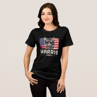 Camiseta Triblenda Harris 2024 Gatos Por Kamala