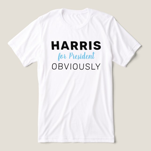 Camiseta Triblenda Harris Presidente Obviamente 2024 (Diseño delantero )