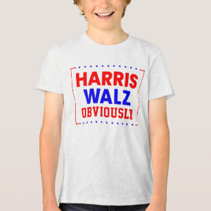Camiseta Triblenda Harris Walz obviamente Kamala Harris por el presid