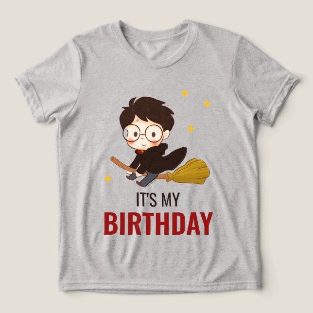 Camiseta Triblenda HARRY POTTER™ Carácter Arco mágico Cumpleaños (Diseño delantero )