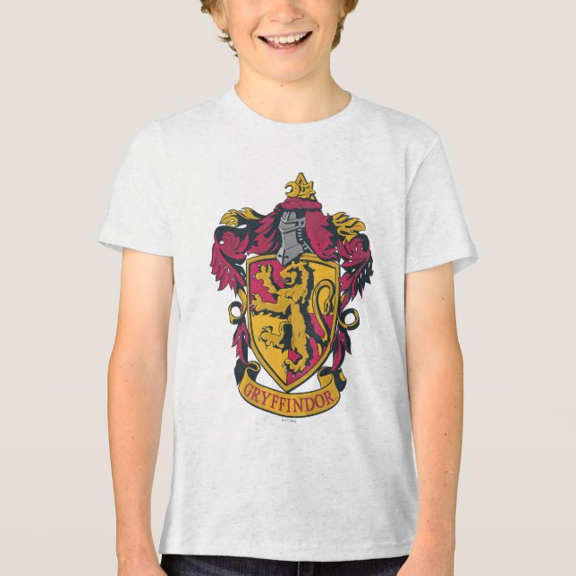 Camiseta Triblenda Harry Potter | Gryffindor Escudo Gold y Red (Anverso)