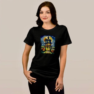 Camiseta Triblenda Haunted Hollow y Moon
