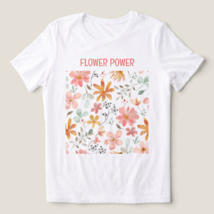 Camiseta Triblenda Haz tu propio poder artístico de flores de camiset