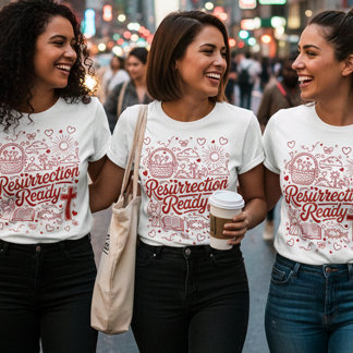 Camiseta Triblenda He Is Risen Resurrection Ready Christian Easter Fa