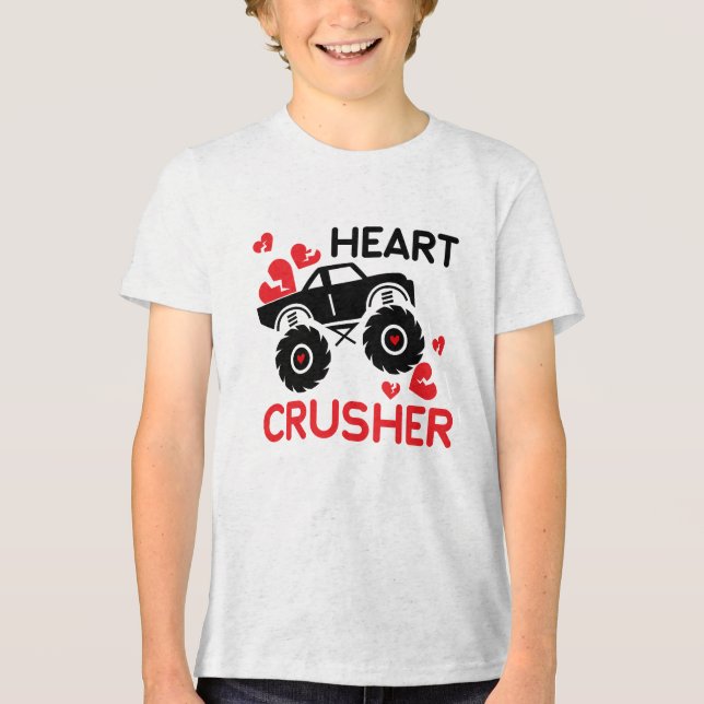 Camiseta Triblenda Heart Crusher Valentine's Day  (Anverso)