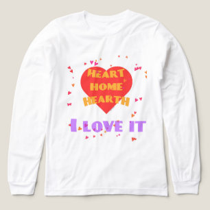 Camiseta Triblenda Heart Home Hearth Hearth: Amo el regalo divertido 