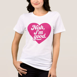 Camiseta Triblenda Heart Nah Im Good Anti Día de San Valentín Single 