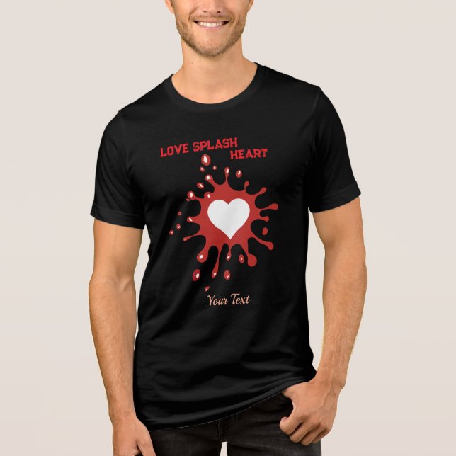 Camiseta Triblenda Heart Splash Art – Creative Love Expression Design (Anverso)