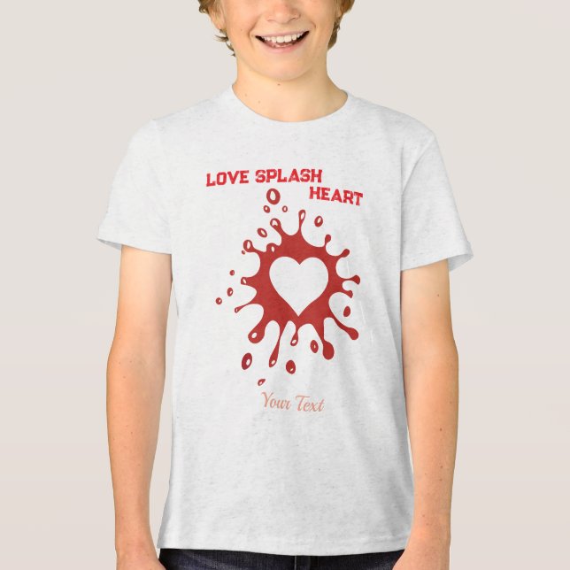 Camiseta Triblenda Heart Splash Art – Creative Love Expression Design (Anverso)
