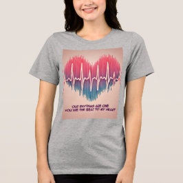 Camiseta Triblenda Heartbeat Rhythm Love Design