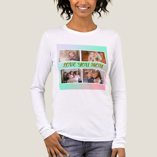 Camiseta Triblenda Heartfelt Mom 4-Photo Tribute Desisgn (Anverso)