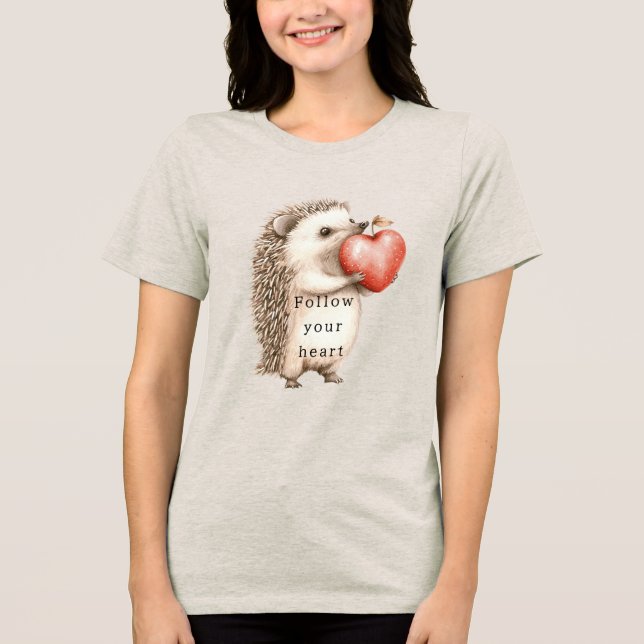 Camiseta Triblenda Hedgehog Apple Heart (Anverso)