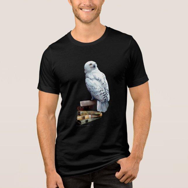 Camiseta Triblenda Hedwig en libros (Anverso)