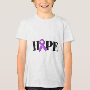 Camiseta Triblenda Heimers Shirt For Women Purple Ribbon Awareness Ho