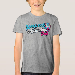 Camiseta Triblenda Helado de béisbol Respeta el goteo de cumpleaños